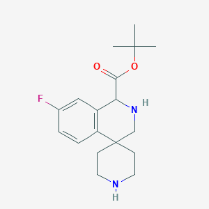 molecular formula C18H25FN2O2 B15217947 tert-Butyl 7-fluoro-2,3-dihydro-1H-spiro[isoquinoline-4,4'-piperidine]-1-carboxylate 