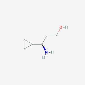 molecular formula C6H13NO B15217967 (R)-3-Amino-3-cyclopropylpropan-1-ol 