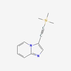 molecular formula C12H14N2Si B1521797 3-[2-(三甲基甲硅烷基)乙炔基]咪唑并[1,2-a]吡啶 CAS No. 1148027-21-7