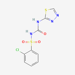 2-Chloro-N-[(1,3,4-thiadiazol-2-yl)carbamoyl]benzene-1-sulfonamide