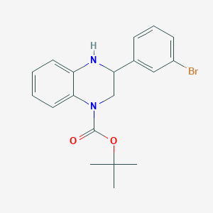 molecular formula C19H21BrN2O2 B1521798 叔丁基 3-(3-溴苯基)-1,2,3,4-四氢喹喔啉-1-羧酸酯 CAS No. 1186194-42-2