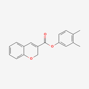 molecular formula C18H16O3 B15217995 3,4-Dimethylphenyl 2H-chromene-3-carboxylate 