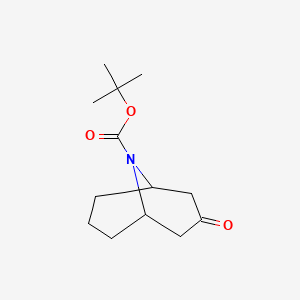 molecular formula C13H21NO3 B1521800 N-Boc-9-氮杂双环[3.3.1]壬烷-3-酮 CAS No. 512822-27-4