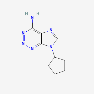 molecular formula C9H12N6 B15218039 7-Cyclopentyl-7h-imidazo[4,5-d][1,2,3]triazin-4-amine CAS No. 28492-27-5