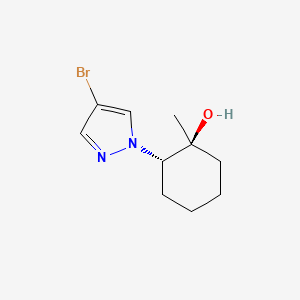 molecular formula C10H15BrN2O B15218055 (1S,2S)-2-(4-Bromo-1H-pyrazol-1-yl)-1-methylcyclohexan-1-ol 