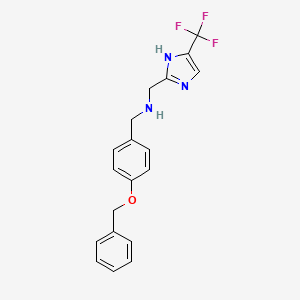 B1521806 {[4-(benzyloxy)phenyl]methyl}({[4-(trifluoromethyl)-1H-imidazol-2-yl]methyl})amine CAS No. 1186194-71-7