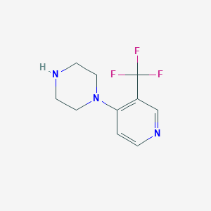 molecular formula C10H12F3N3 B15218061 1-(3-(Trifluoromethyl)pyridin-4-yl)piperazine 