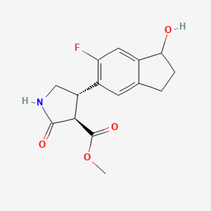 Rel-methyl (3R,4S)-4-(6-fluoro-1-hydroxy-2,3-dihydro-1H-inden-5-yl)-2-oxopyrrolidine-3-carboxylate