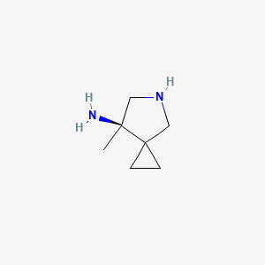 molecular formula C7H14N2 B15218064 (R)-7-Methyl-5-azaspiro[2.4]heptan-7-amine 