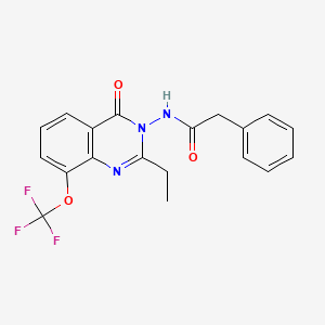 molecular formula C19H16F3N3O3 B15218087 N-(2-Ethyl-4-oxo-8-(trifluoromethoxy)quinazolin-3(4H)-yl)-2-phenylacetamide CAS No. 848027-36-1