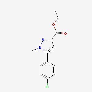 molecular formula C13H13ClN2O2 B1521809 5-(4-氯苯基)-1-甲基-1H-吡唑-3-羧酸乙酯 CAS No. 864426-88-0