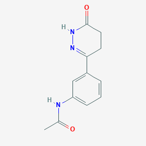 molecular formula C12H13N3O2 B15218109 N-(3-(6-Oxo-1,4,5,6-tetrahydropyridazin-3-yl)phenyl)acetamide CAS No. 14714-33-1