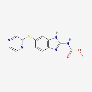 Methyl {6-[(pyrazin-2-yl)sulfanyl]-1H-benzimidazol-2-yl}carbamate