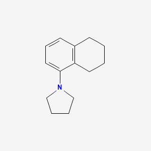 molecular formula C14H19N B15218142 1-(5,6,7,8-Tetrahydronaphthalen-1-yl)pyrrolidine 