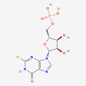 molecular formula C10H12ClN4O8P B15218160 2-Chloroinosine monophosphate CAS No. 26550-86-7