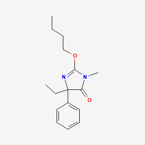 molecular formula C16H22N2O2 B15218168 2-Butoxy-5-ethyl-3-methyl-5-phenyl-3,5-dihydro-4H-imidazol-4-one CAS No. 88700-36-1