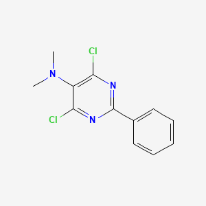 molecular formula C12H11Cl2N3 B15218170 4,6-Dichloro-N,N-dimethyl-2-phenylpyrimidin-5-amine CAS No. 92616-51-8