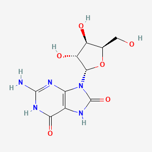 2-Amino-9-((2S,3R,4R,5R)-3,4-dihydroxy-5-(hydroxymethyl)tetrahydrofuran-2-yl)-3H-purine-6,8(7H,9H)-dione