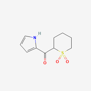 molecular formula C10H13NO3S B15218187 (1,1-Dioxidotetrahydro-2H-thiopyran-2-yl)(1H-pyrrol-2-yl)methanone 