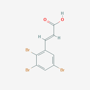 molecular formula C9H5Br3O2 B15218210 2,3,5-Tribromocinnamic acid 