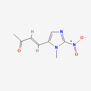 molecular formula C8H9N3O3 B15218214 4-(1-Methyl-2-nitro-1H-imidazol-5-yl)-3-buten-2-one CAS No. 67254-83-5