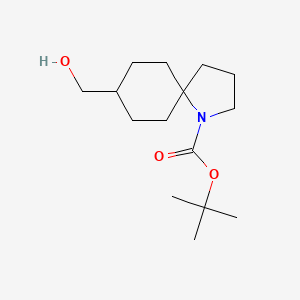 molecular formula C15H27NO3 B15218220 tert-Butyl 8-(hydroxymethyl)-1-azaspiro[4.5]decane-1-carboxylate 