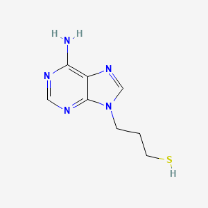 molecular formula C8H11N5S B15218240 3-(6-Amino-9H-purin-9-yl)propane-1-thiol CAS No. 88946-40-1