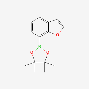molecular formula C14H17BO3 B1521825 2-(Benzofuran-7-YL)-4,4,5,5-tetramethyl-1,3,2-dioxaborolane CAS No. 1192755-14-8