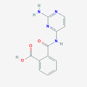 molecular formula C12H10N4O3 B15218257 2-[(2-Aminopyrimidin-4-yl)carbamoyl]benzoic acid CAS No. 63271-77-2