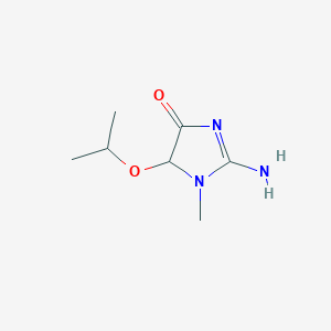 molecular formula C7H13N3O2 B15218274 2-amino-3-methyl-4-propan-2-yloxy-4H-imidazol-5-one 