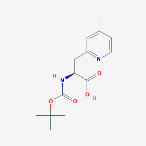 molecular formula C14H20N2O4 B15218277 (S)-2-((tert-Butoxycarbonyl)amino)-3-(4-methylpyridin-2-yl)propanoic acid 