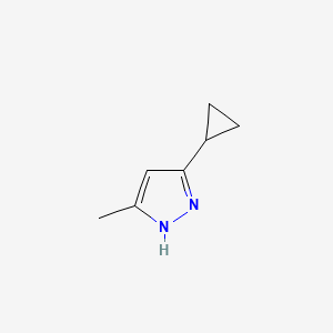 molecular formula C7H10N2 B1521828 3-cyclopropyl-5-methyl-1H-pyrazole CAS No. 1287752-76-4