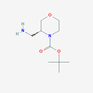 molecular formula C10H20N2O3 B1521831 (R)-叔丁基 3-(氨基甲基)吗啉-4-羧酸酯 CAS No. 1187929-33-4
