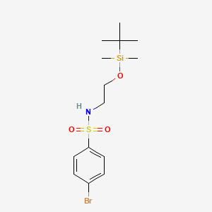 molecular formula C14H24BrNO3SSi B1521834 4-Bromo-N-[2-(tert-butyldimethylsilyloxy)ethyl]benzenesulphonamide CAS No. 850429-52-6