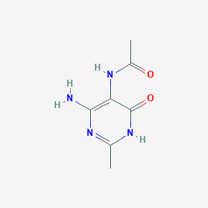 molecular formula C7H10N4O2 B15218347 N-(6-Amino-2-methyl-4-oxo-1,4-dihydropyrimidin-5-yl)acetamide CAS No. 98011-06-4