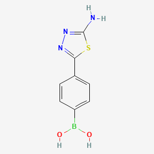 molecular formula C8H8BN3O2S B1521835 (4-(5-Amino-1,3,4-thiadiazol-2-yl)phenyl)boronic acid CAS No. 957034-52-5