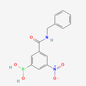 molecular formula C14H13BN2O5 B1521836 3-(Benzylcarbamoyl)-5-nitrophenylboronic acid CAS No. 871332-90-0