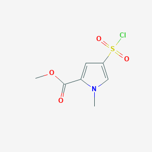 molecular formula C7H8ClNO4S B1521838 methyl 4-(chlorosulfonyl)-1-methyl-1H-pyrrole-2-carboxylate CAS No. 69812-32-4