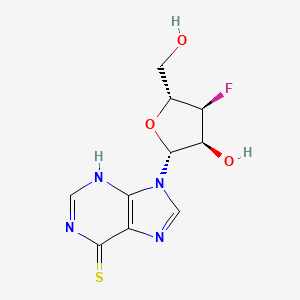 molecular formula C10H11FN4O3S B15218391 (2R,3S,4S,5R)-4-Fluoro-5-(hydroxymethyl)-2-(6-mercapto-9H-purin-9-yl)tetrahydrofuran-3-ol 