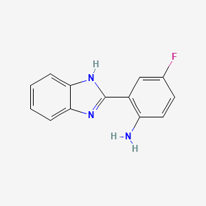 molecular formula C13H10FN3 B15218397 2-(1h-Benzimidazol-2-yl)-4-fluoroaniline CAS No. 10173-58-7