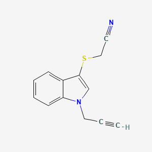 molecular formula C13H10N2S B15218408 {[1-(Prop-2-yn-1-yl)-1H-indol-3-yl]sulfanyl}acetonitrile CAS No. 61021-46-3