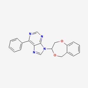 molecular formula C20H16N4O2 B15218422 9-(2,3-Dihydro-5H-1,4-benzodioxepin-3-yl)-6-phenyl-9H-purine CAS No. 918304-40-2