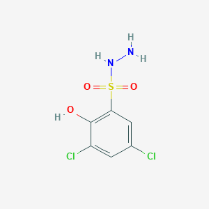 molecular formula C6H6Cl2N2O3S B15218432 Benzenesulfonic acid, 3,5-dichloro-2-hydroxy-, hydrazide CAS No. 90287-02-8