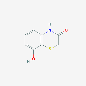 molecular formula C8H7NO2S B15218435 8-Hydroxy-2H-1,4-benzothiazin-3(4H)-one CAS No. 91375-76-7