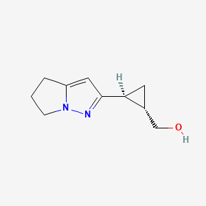 molecular formula C10H14N2O B15218448 ((1S,2S)-2-(5,6-Dihydro-4H-pyrrolo[1,2-b]pyrazol-2-yl)cyclopropyl)methanol 