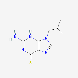 molecular formula C9H13N5S B15218460 9H-Purine-6-thiol, 2-amino-9-isobutyl- CAS No. 24397-96-4