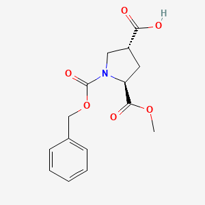 (3R,5S)-1-((Benzyloxy)carbonyl)-5-(methoxycarbonyl)pyrrolidine-3-carboxylic acid