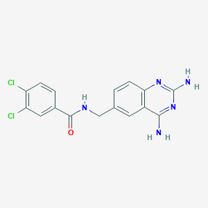 3,4-dichloro-N-[(2,4-diaminoquinazolin-6-yl)methyl]benzamide