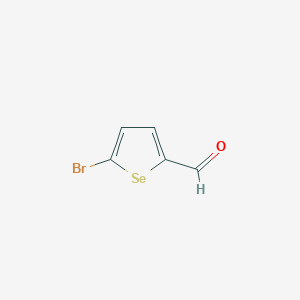 molecular formula C5H3BrOSe B15218482 5-Bromoselenophene-2-carbaldehyde 