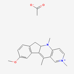molecular formula C21H24N2O3 B1521849 9-甲氧基-2,5,11-三甲基-6H-吡啶并[4,3-b]咔唑鎓乙酸盐 CAS No. 98510-80-6